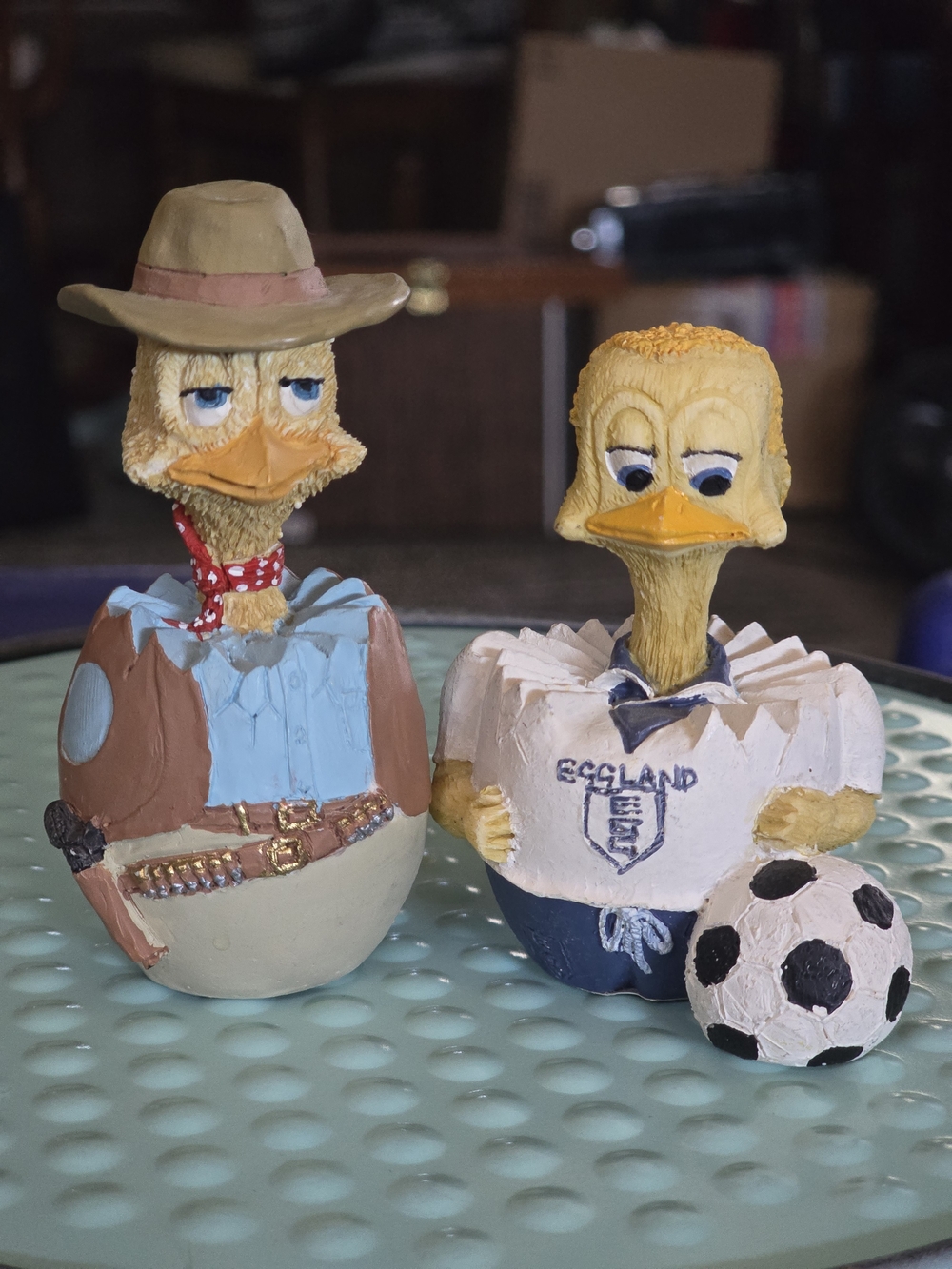 Eggbert and Friends Figurine - Malcolm Bowmer - PRAIRIE CHICK & EGGLAND